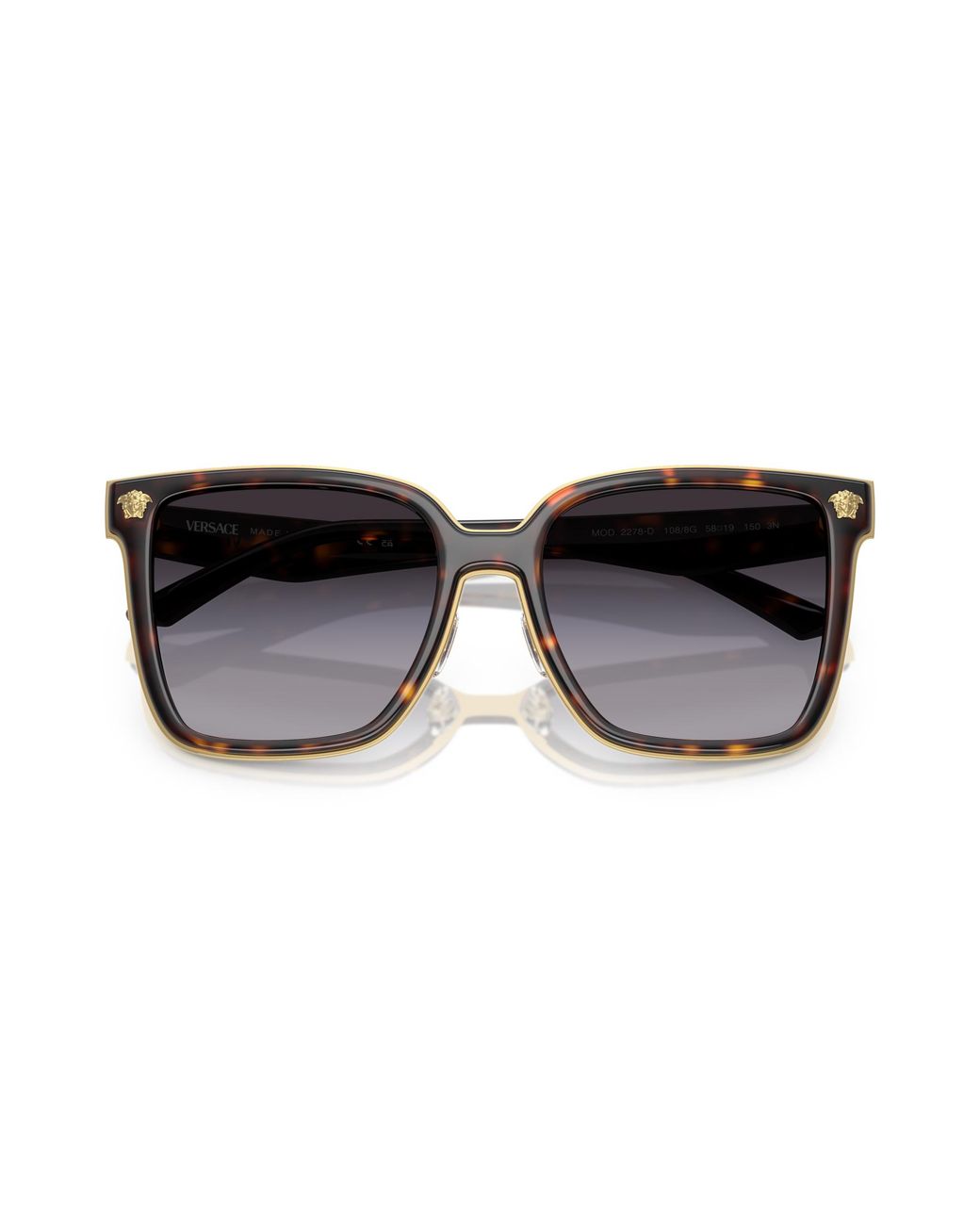 Versace Black Ve2278D 108/8G Sunglasses Metal Butterfly Normal Shaded
