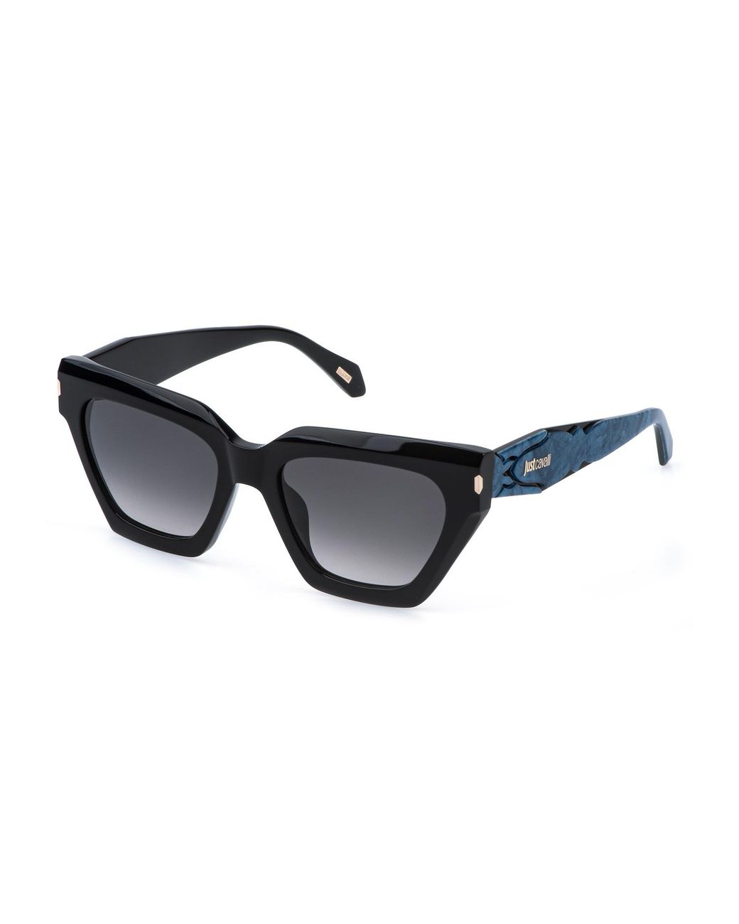 Just Cavalli Black Sjc171 700Y Sunglasses Acetate Smoke Butterfly Normal Nuanced