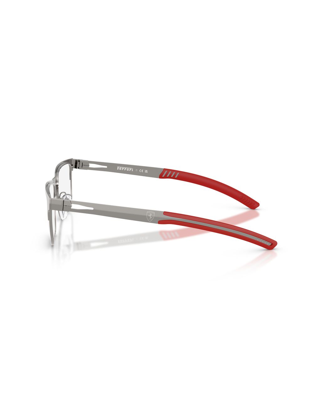 FERRARI SCUDERIA Black Fz7018 104 Optical Frames Metal Transparent Squared Normal for men