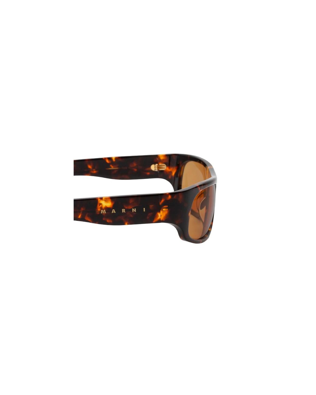 Marni Black D28 Uailus Burnt Sunglasses Acetate Wraparound