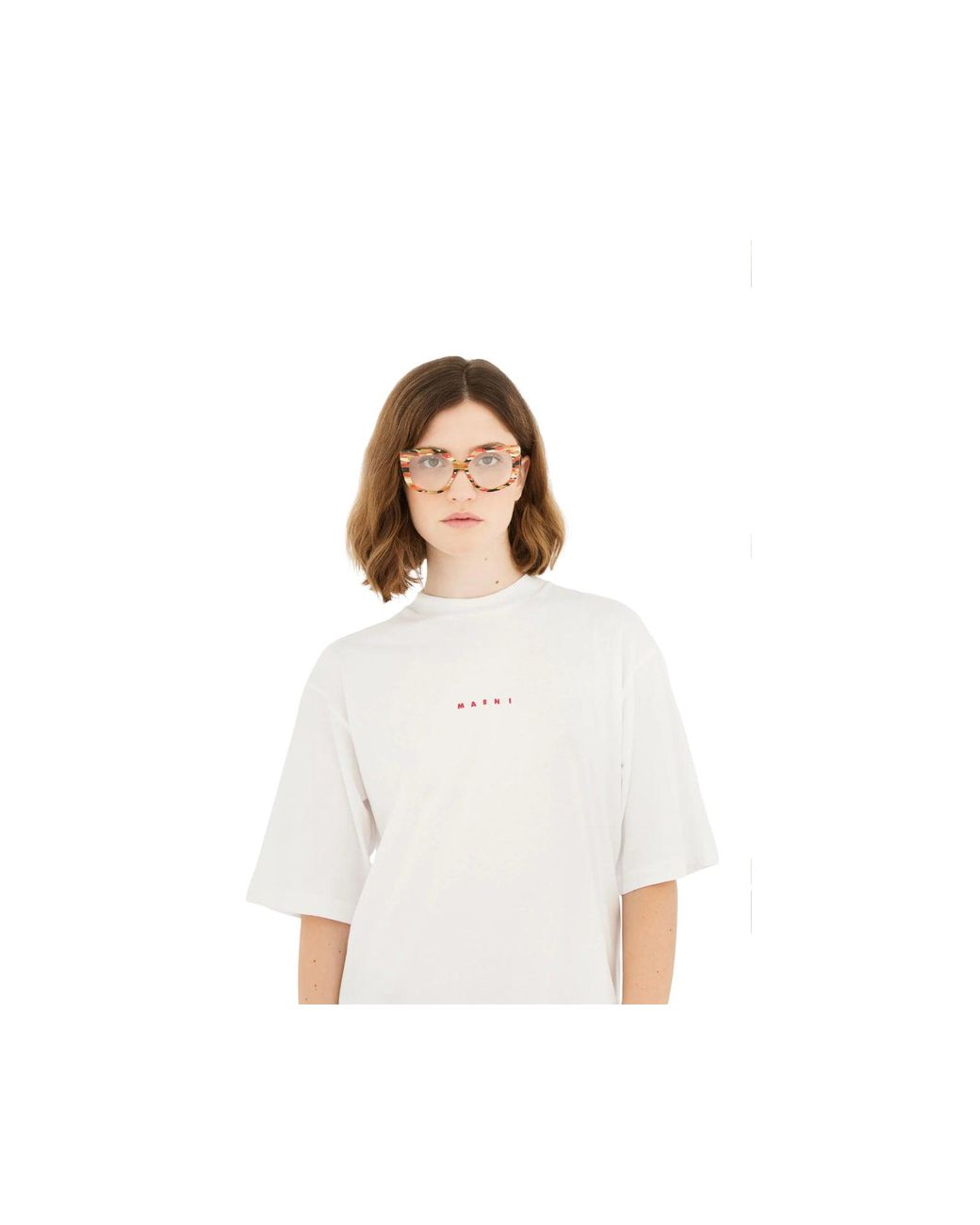 Marni Black 7Vw Zvier Stripes Optical Frames Acetate Geometric