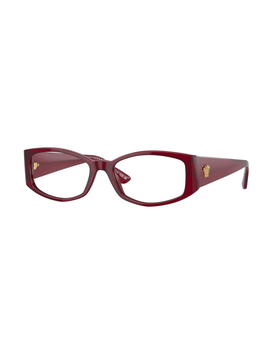 Versace Black Ve3343 5430 Optical Frames Acetate Transparent Geometric Normal