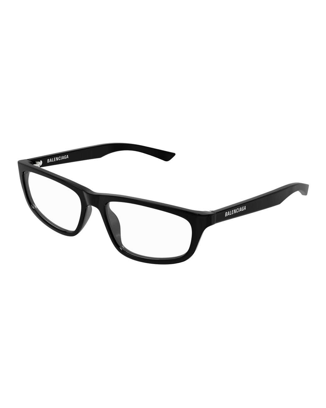 Balenciaga Black Bb0407O 001 Optical Frames Acetate Transparent Squared