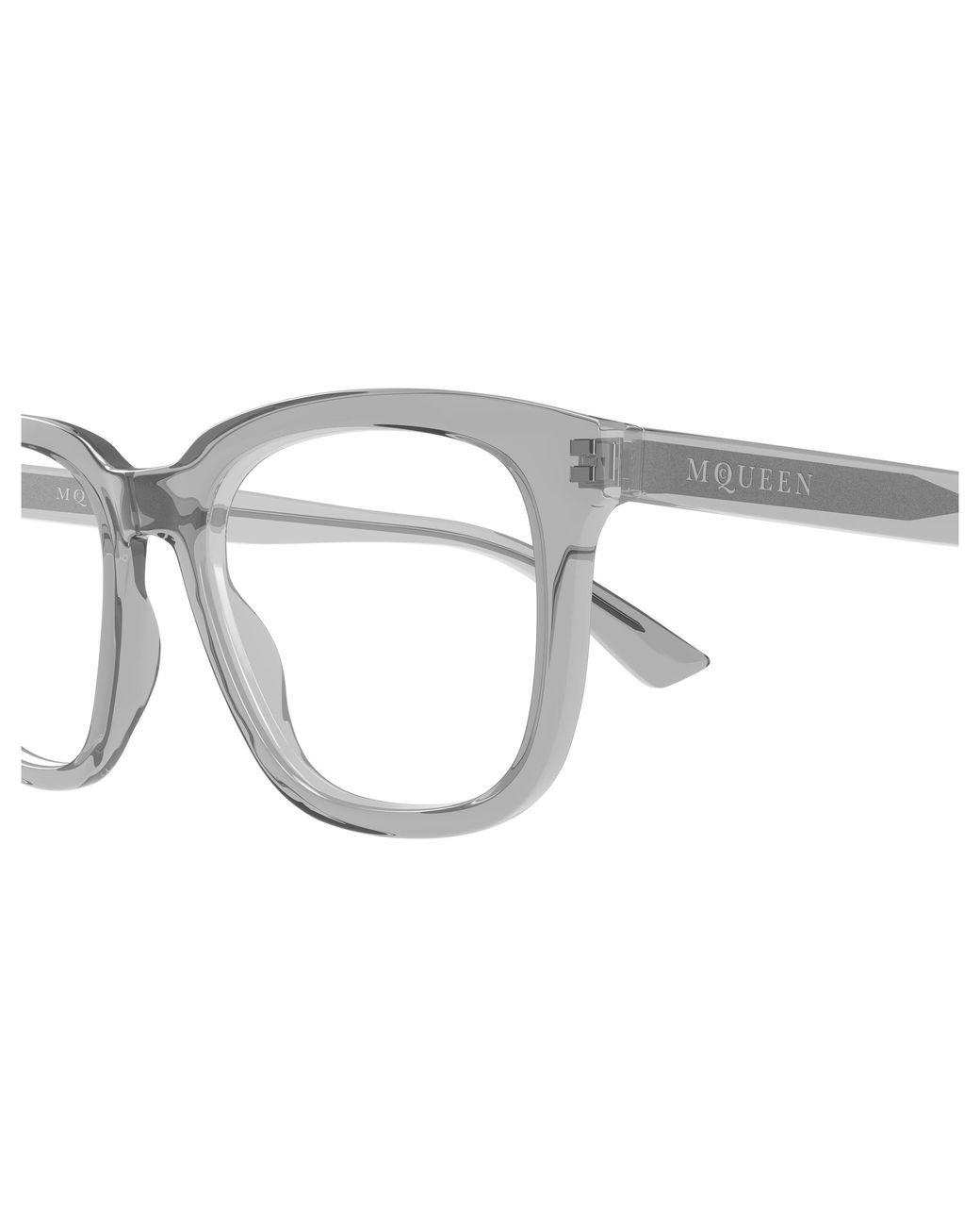 McQueen Black Am0539O 006 Optical Frames Acetate Transparent Squared