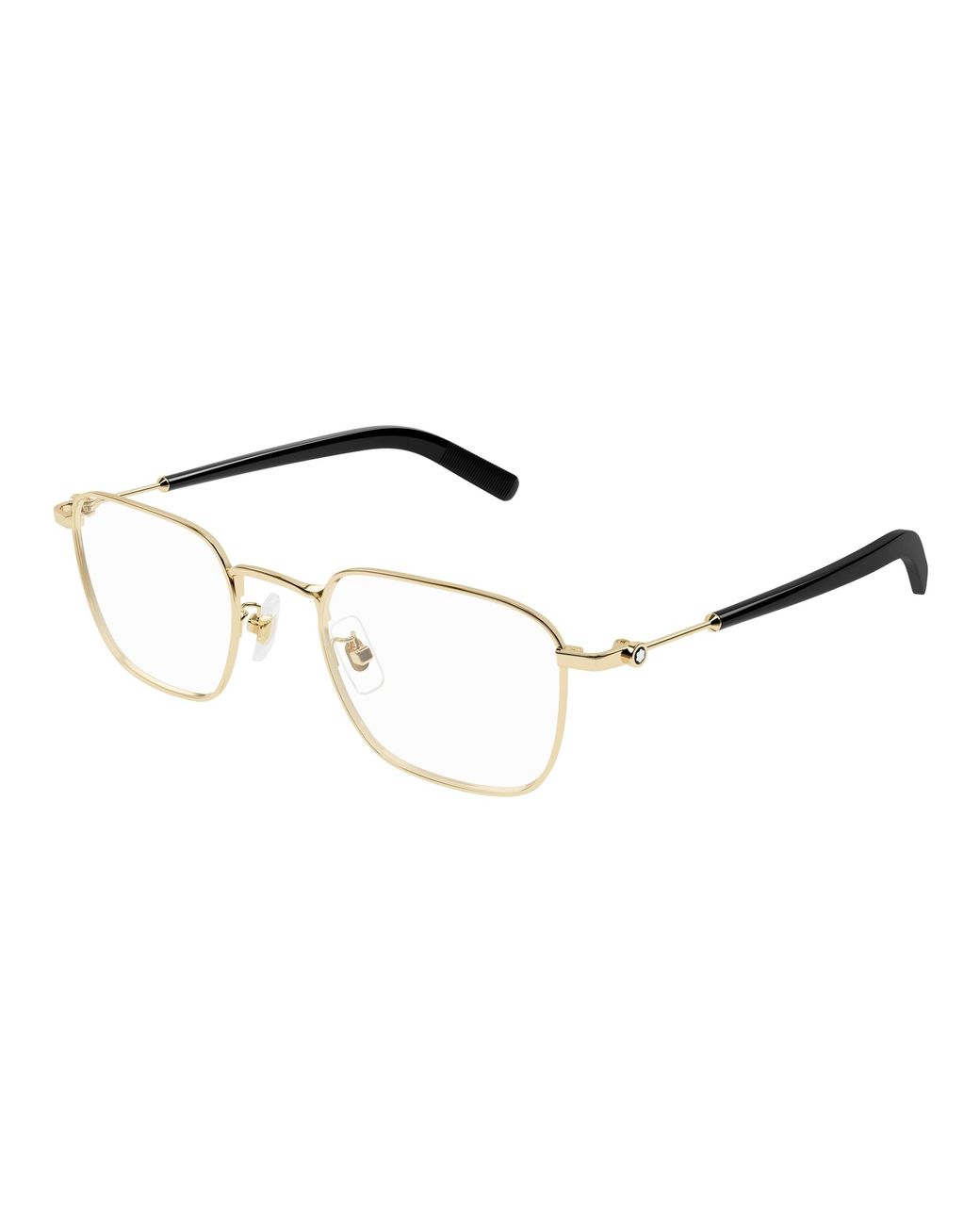 Montblanc Black Mb0389O 006 Optical Frames Metal Transparent Squared for men