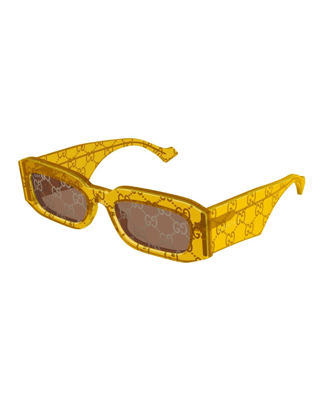 Gucci Yellow Gg1426S 007 Sunglasses Acetate Squared for men
