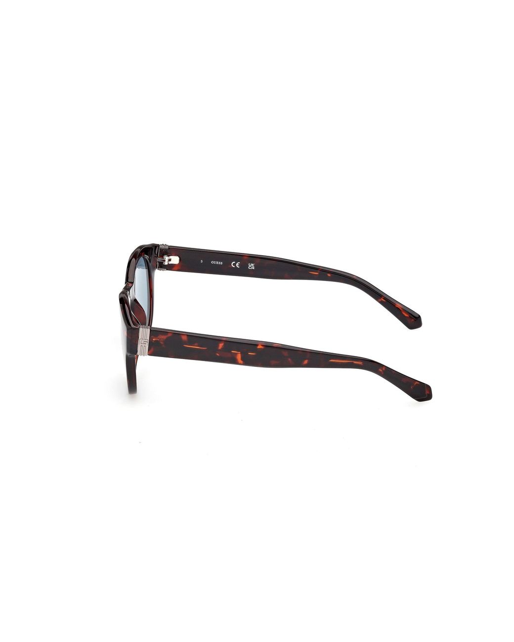 Guess Black Gu00298 52V Sunglasses Injected Round Normal for men
