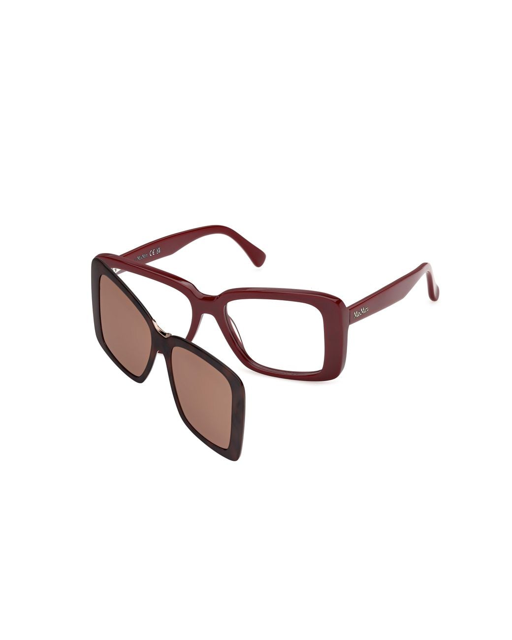 Max Mara Black Mm5266 69 Optical Frames Acetate Squared Normal