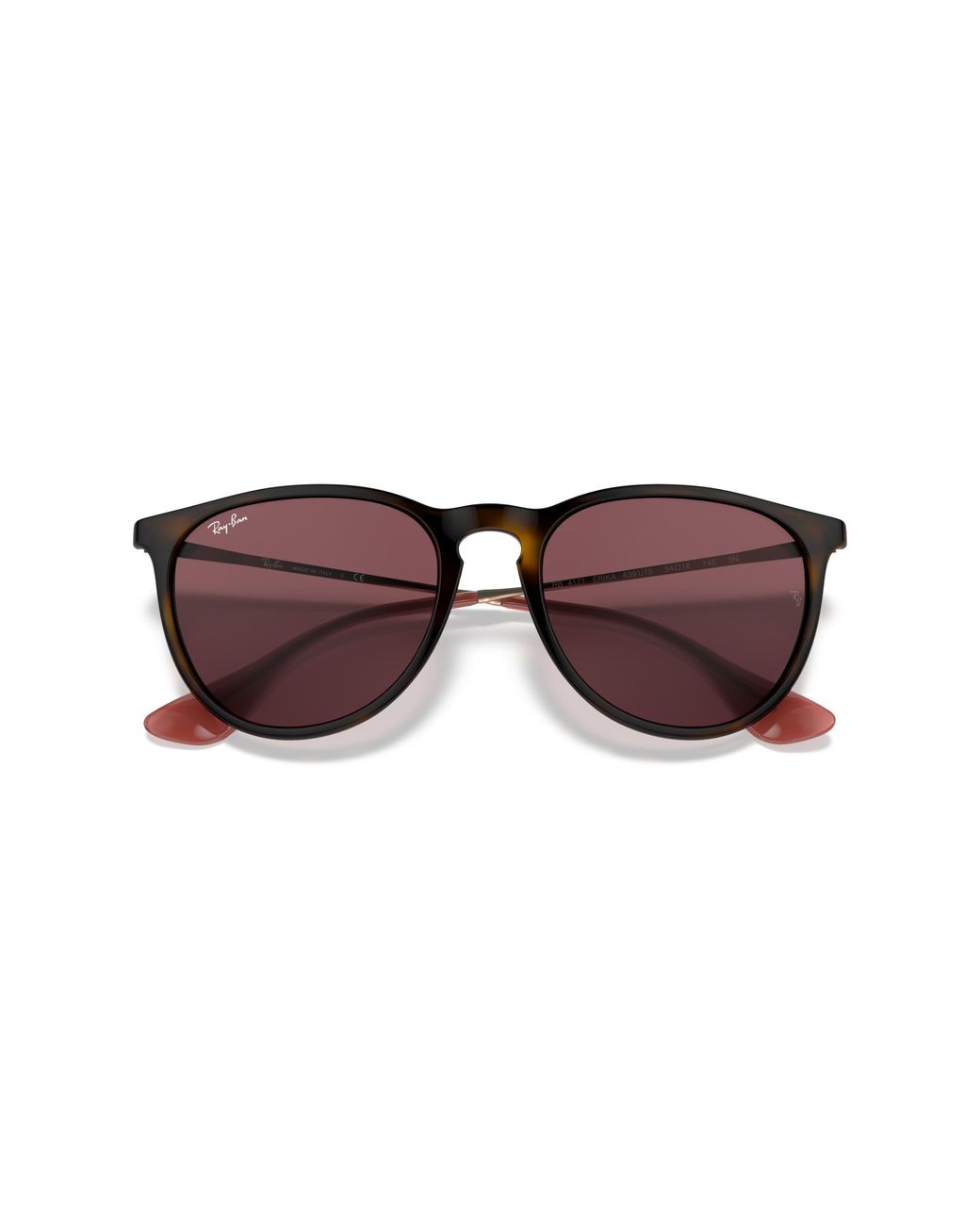 Ray-Ban Multicolor Erika Color Mix Sunglasses -copper Frame Violet Lenses