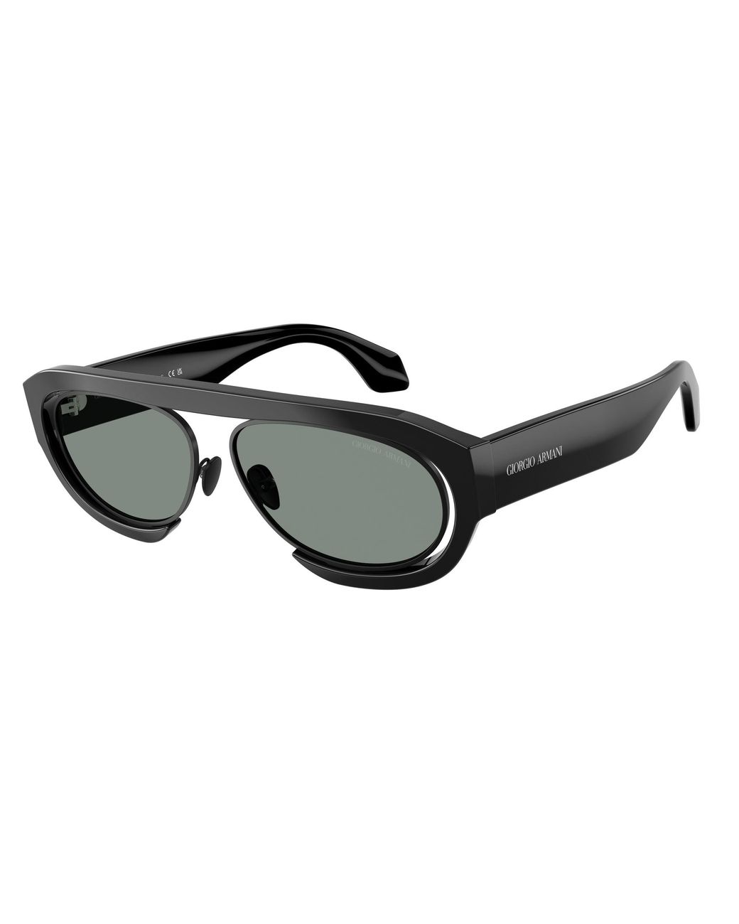Giorgio Armani Black Ar8239 5001/1 Sunglasses Acetate Round Normal for men