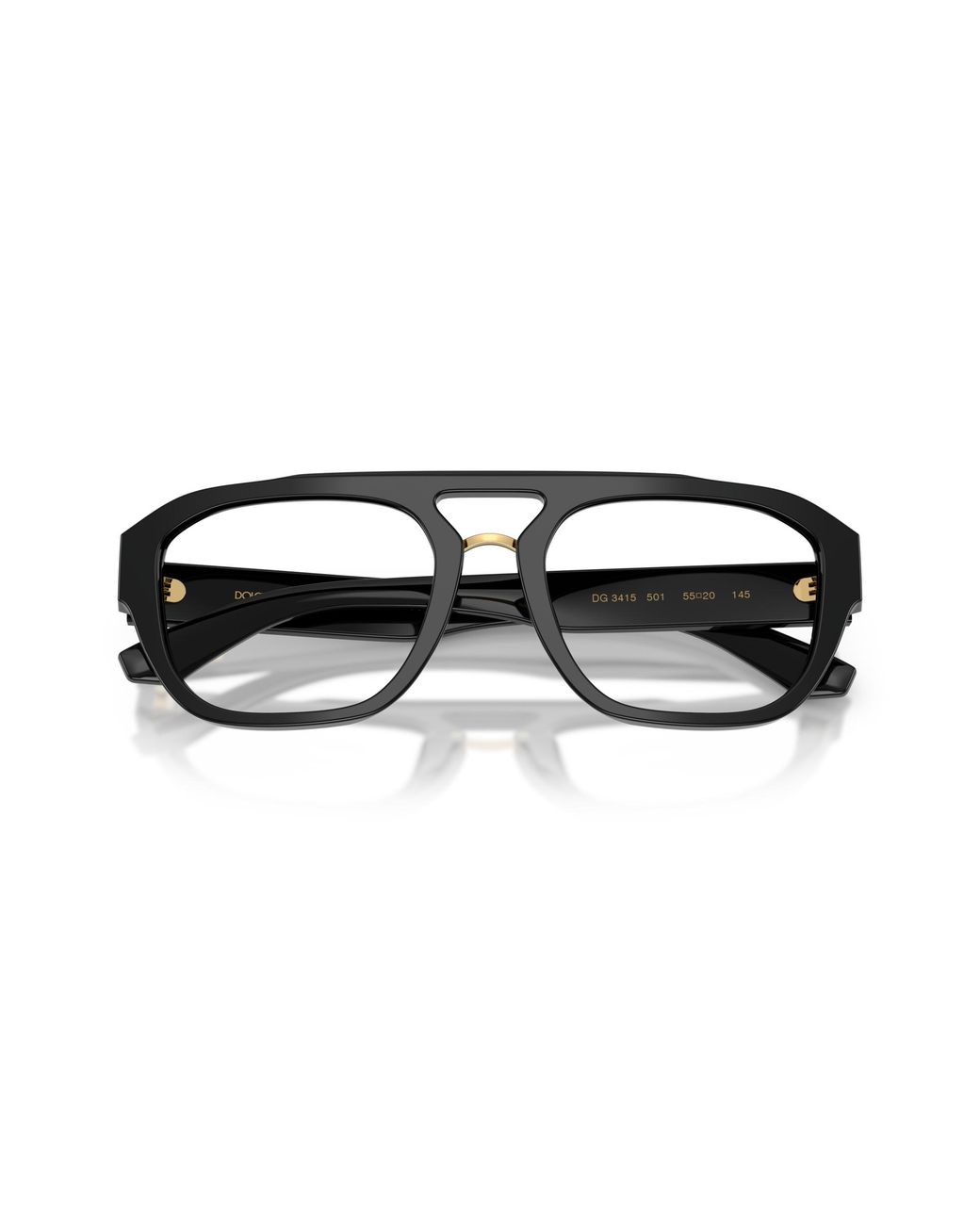 Dolce & Gabbana Black Dg3415 501 Optical Frames Acetate Pilot Normal for men