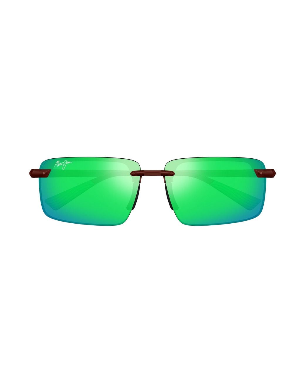 Maui Jim Green Mj0656Sa 002 Occhiali Da Sole Iniettato Verde Squadrata