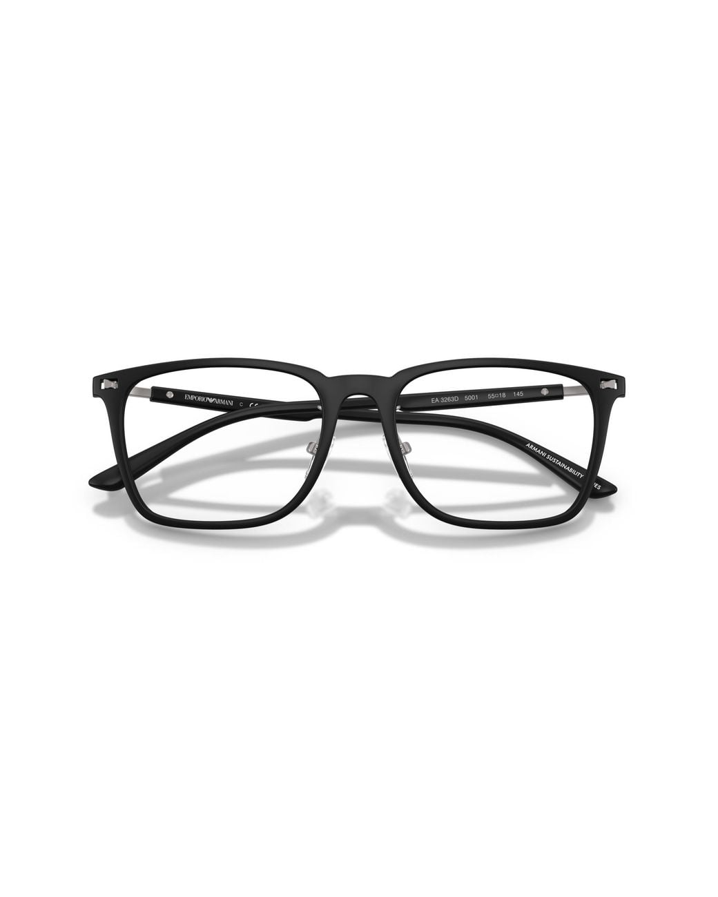 Emporio Armani Black Ea3263D 5001 Optical Frames Injected Pillow Normal