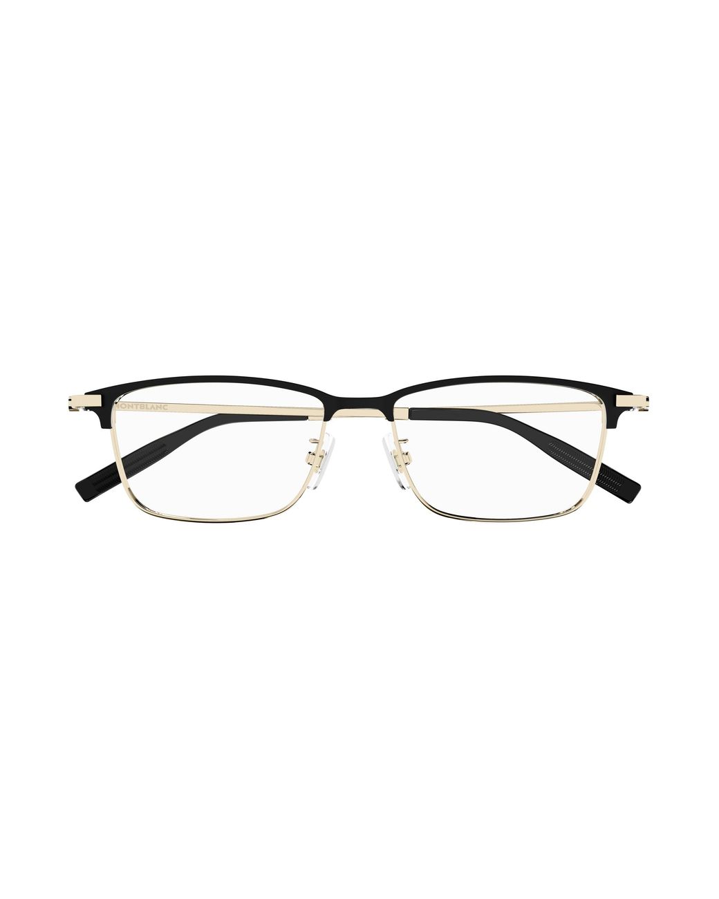 Montblanc Black Mb0374Oa 002 Optical Frames Titanium Transparent Squared for men