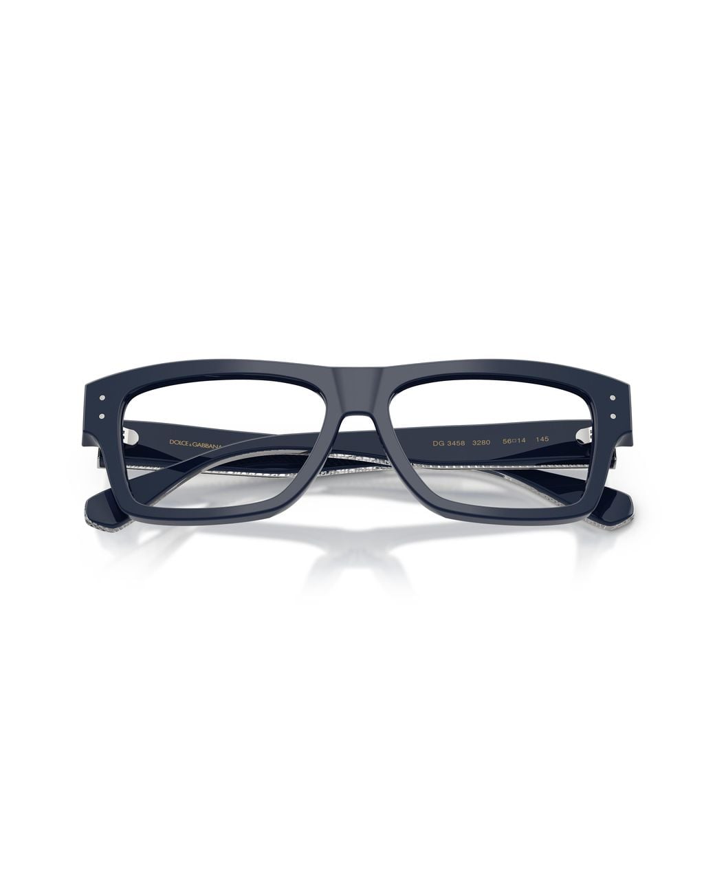 Dolce & Gabbana Black Dg3458 3280 Optical Frames Acetate Transparent Squared Normal for men