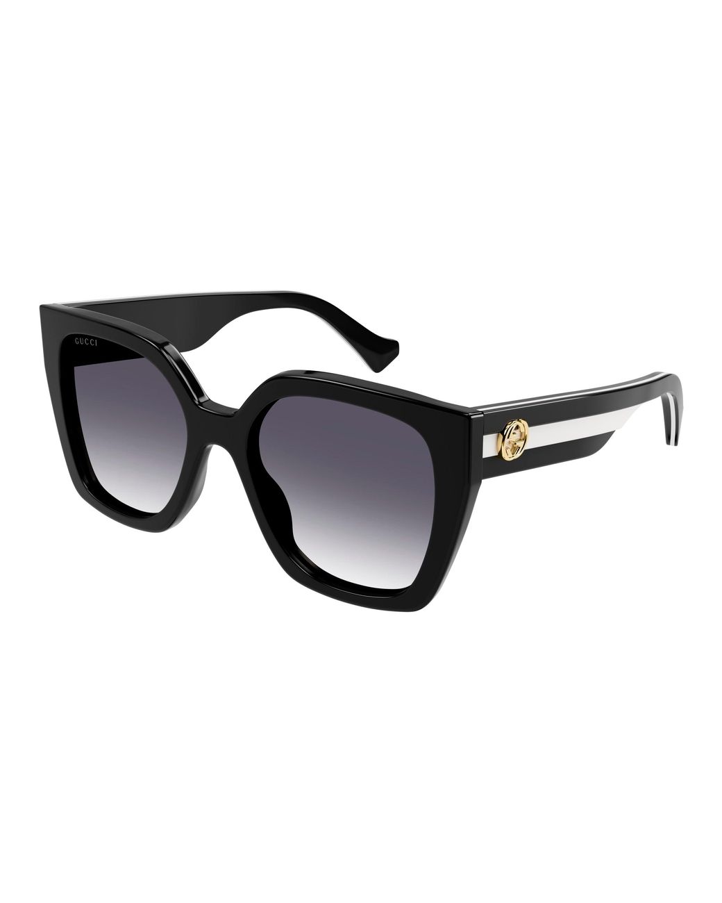 Gucci Black Gg1300S 004 Sunglasses Plastic Squared Shaded