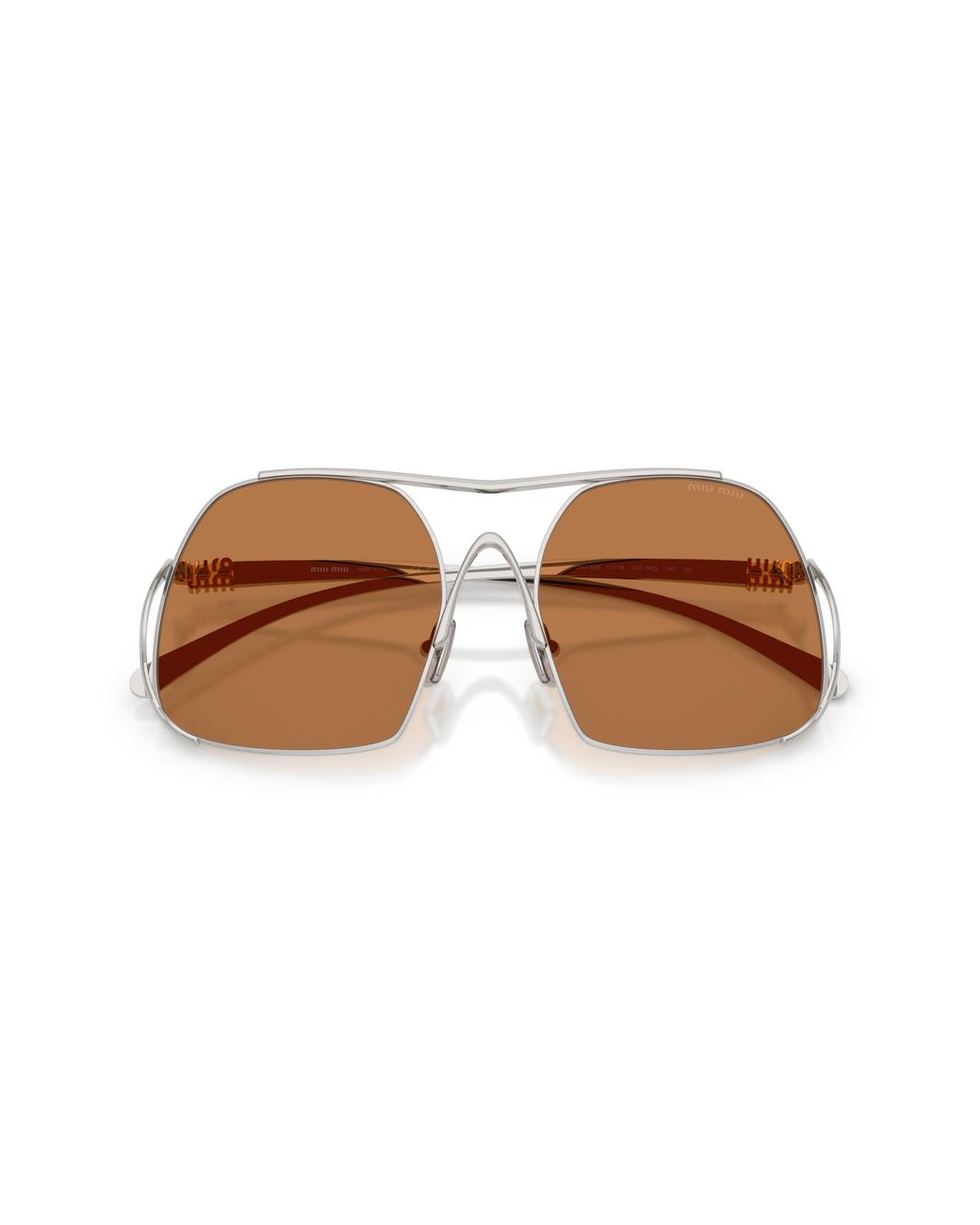 Miu Miu Black Mu A55S 1Bc90Q Sunglasses Steel Squared Normal