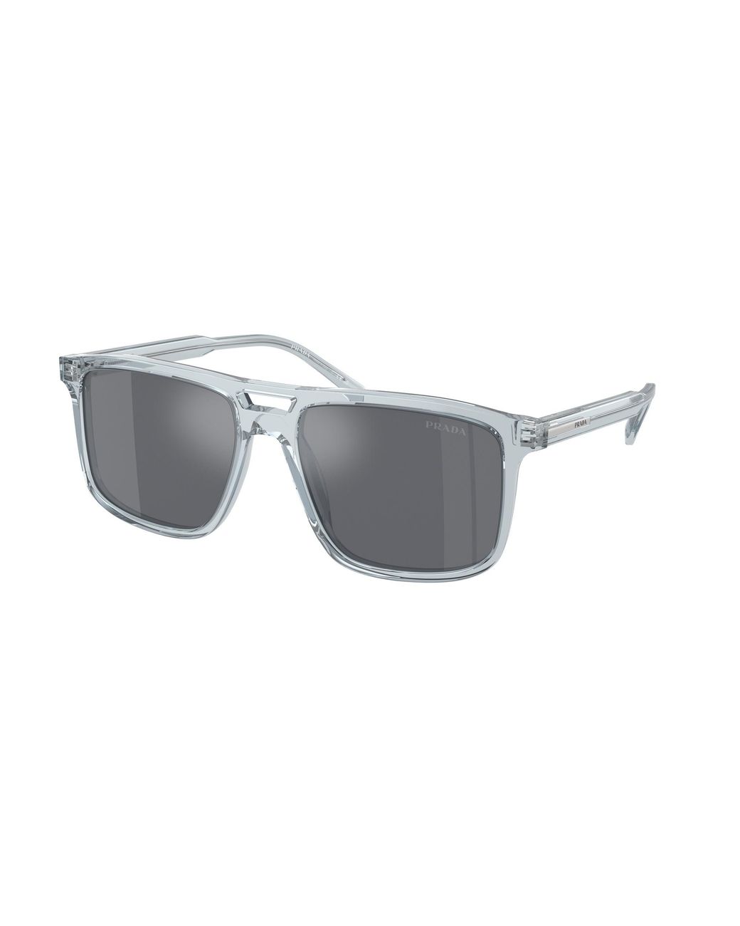 Prada Black Pr A22S 19T175 Sunglasses Acetate Squared Normal Flash for men