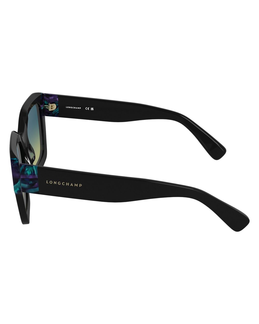 Longchamp Black Lo771S 007 Sunglasses Acetate Light Squared Normal Nuanced