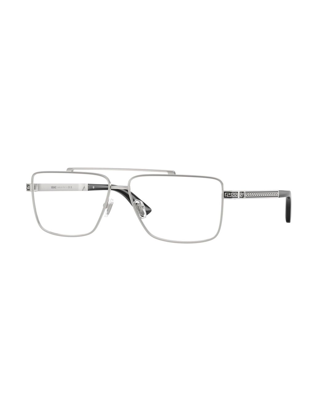 Versace Black Ve1315 1000 Optical Frames Metal Transparent Squared Normal for men
