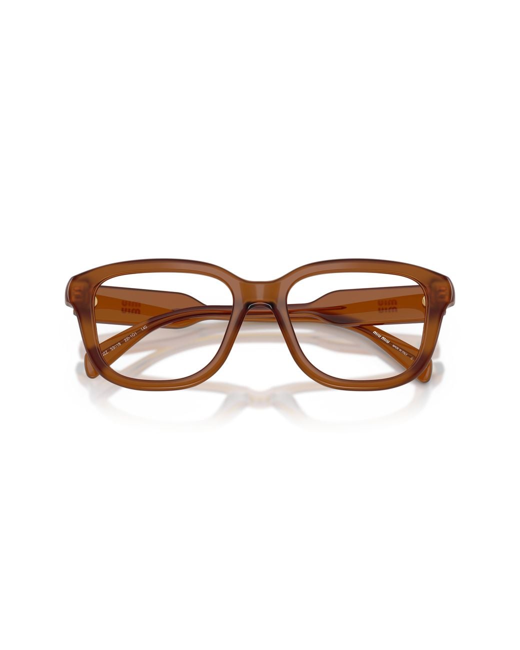 Miu Miu Black Mu 02Zv 22I1O1 Optical Frames Acetate Transparent Squared Normal