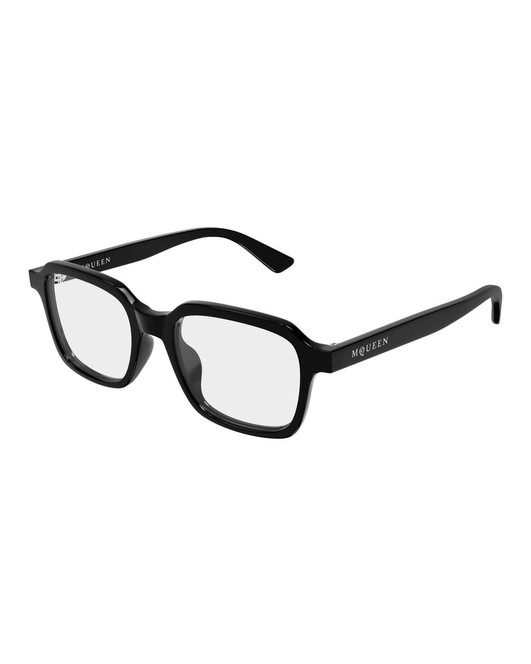 McQueen Black Am0572O 001 Montature Da Vista Acetato Trasparente Squadrata