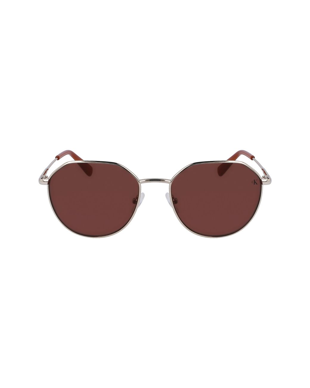 Calvin Klein Black Ckj23201S 717 Sunglasses Metal Bordeaux Round Normal Normal