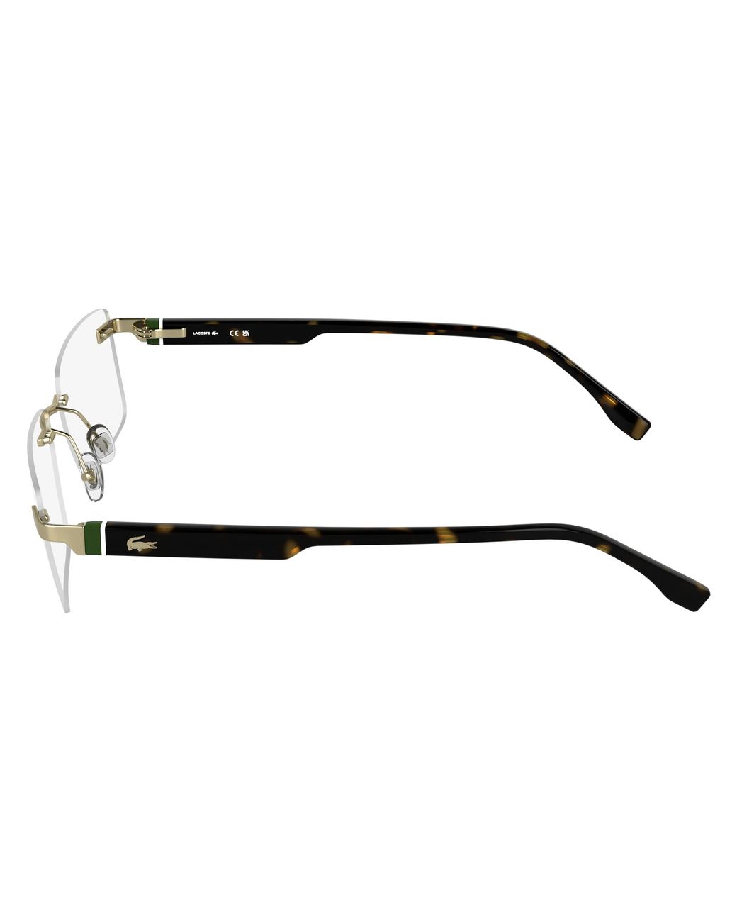 Lacoste Black 045 Optical Frames Metal Squared Normal for men