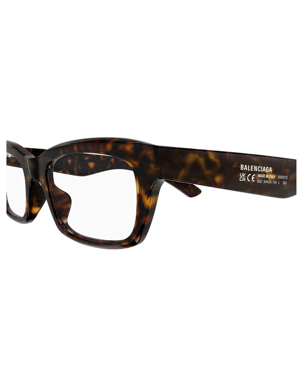 Balenciaga Black Bb0427O 002 Optical Frames Acetate Transparent Squared for men