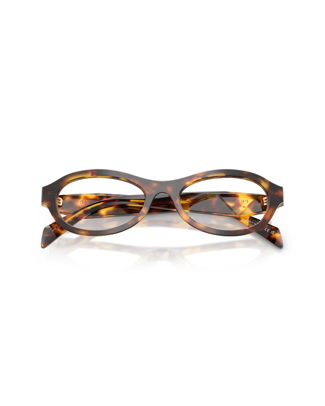 Prada Black Pr D18V 14L1O1 Optical Frames Acetate Transparent Round Normal