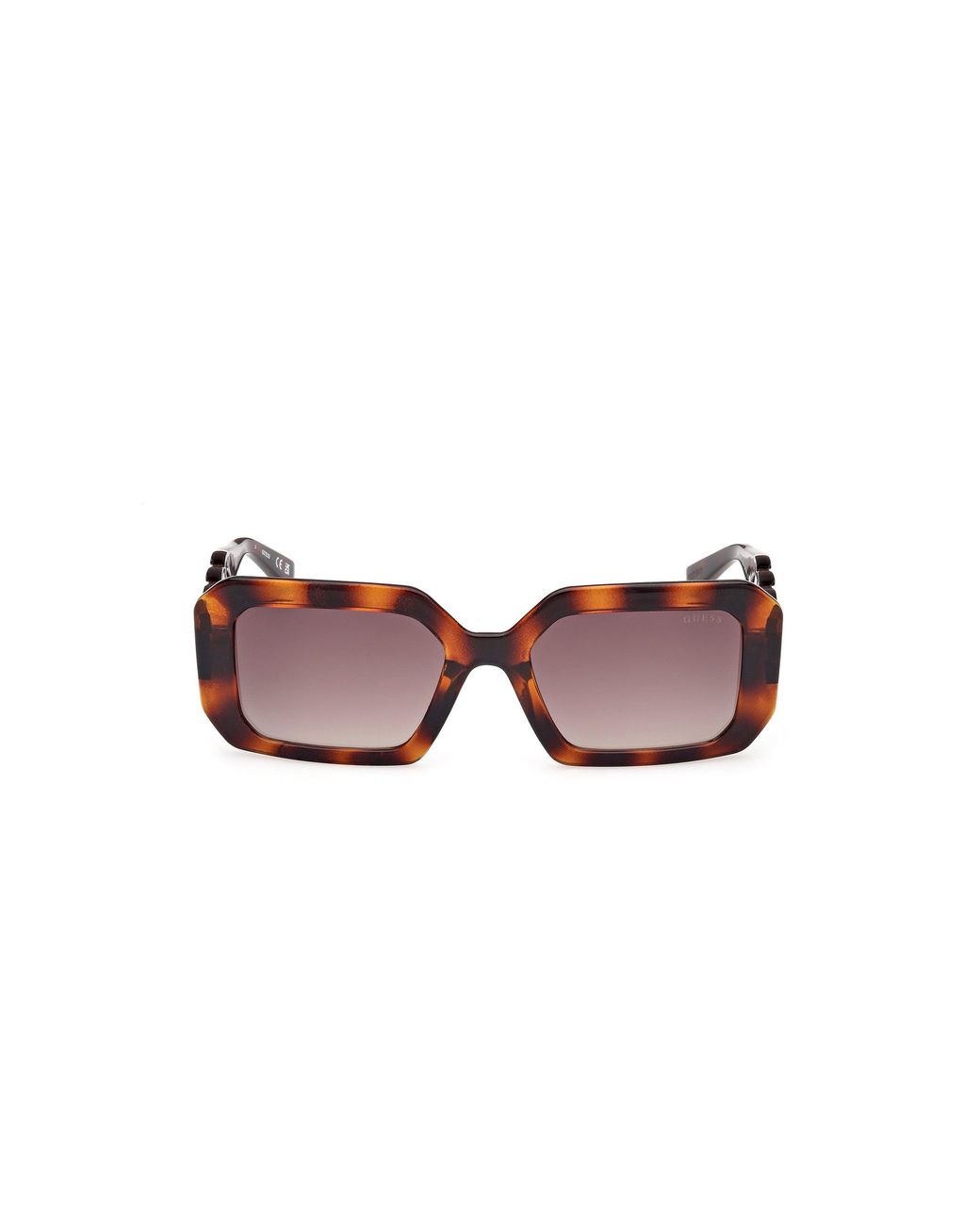 Guess Black Gu00110 52F Sunglasses Injected Geometric Normal Shaded