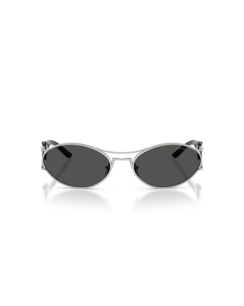 Prada Black Pr D61S 1Bc08Z Sunglasses Metal Round Normal