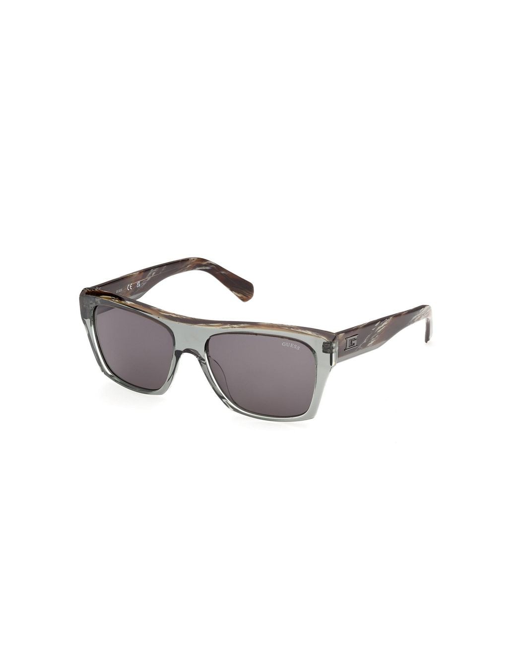 Guess Gray Gu00368 96A Sunglasses Acetate Smoke Squared Normal for men