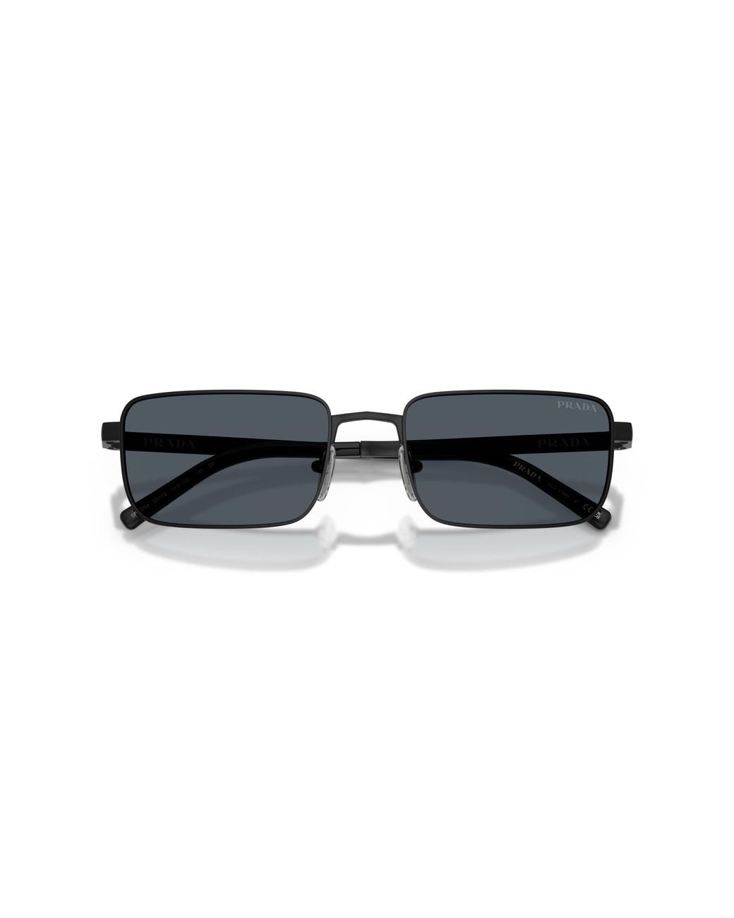 Prada Black Pr D54S 7Ab70B Sunglasses Metal Squared Normal for men