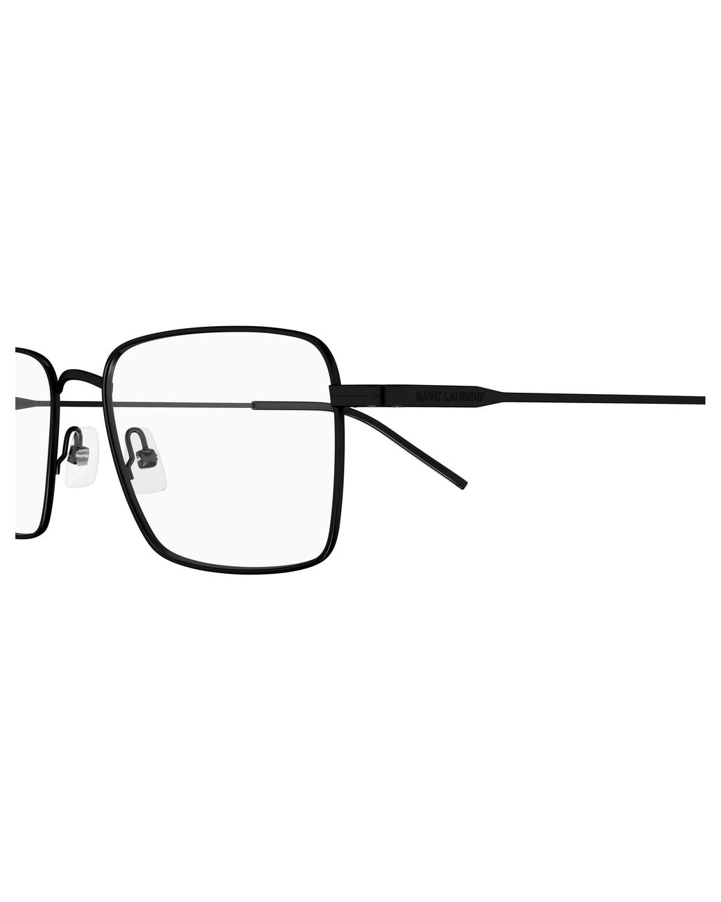 Saint Laurent Black Sl 844 001 Optical Frames Metal Transparent Squared for men