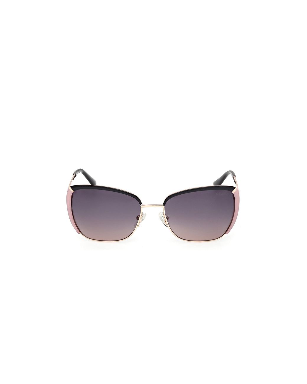 Guess Black Gu00218 05B Sunglasses Metal Smoke Squared Normal