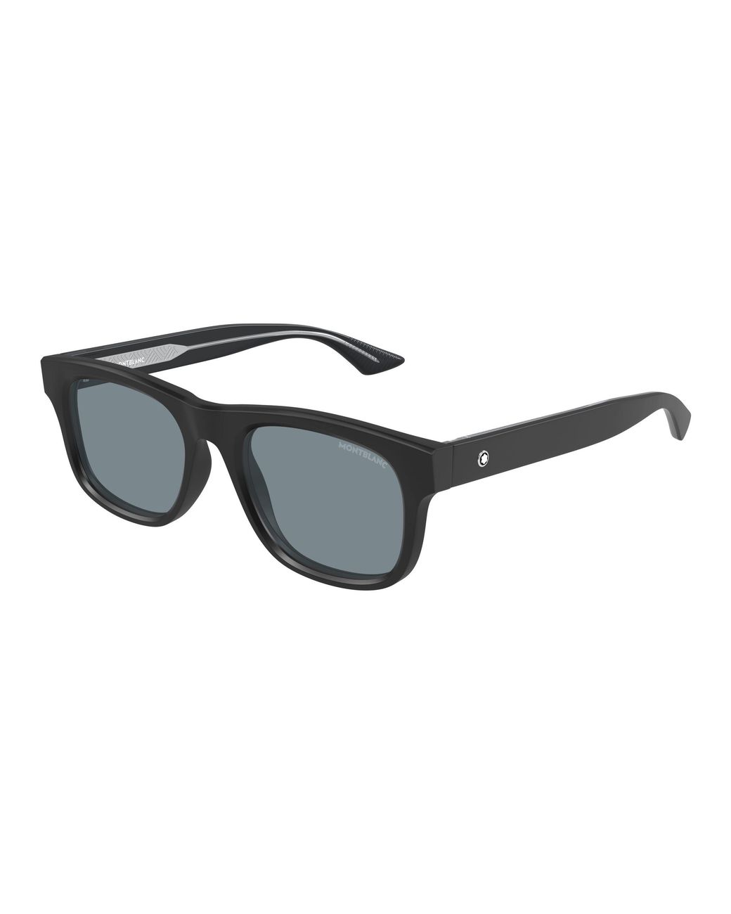 Montblanc Black Mb0421S 003 Sunglasses Acetate Squared for men