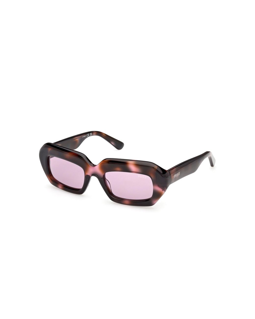 Emilio Pucci Black Ep0245 55S Sunglasses Acetate Bordeaux Squared Normal