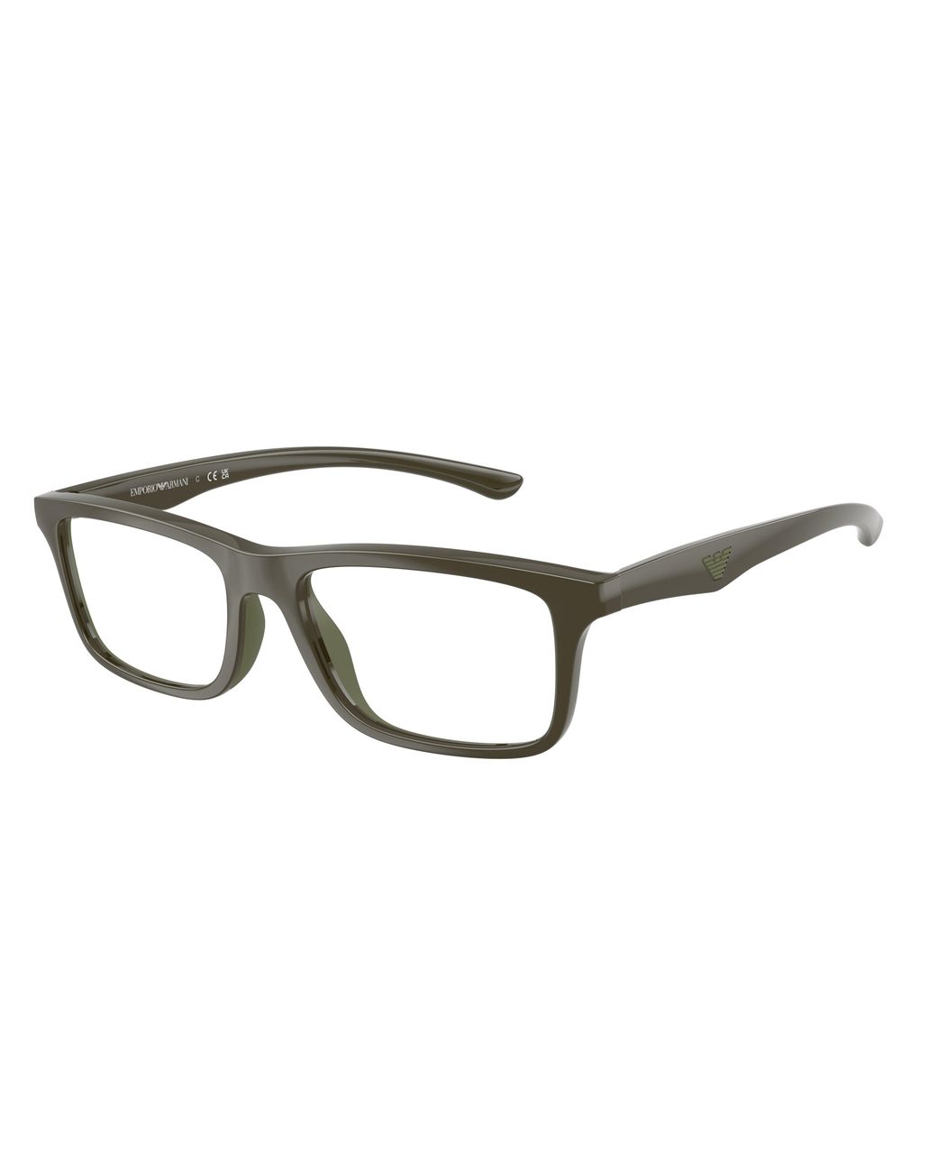 Emporio Armani Black Ea3285U 6449 Optical Frames Injected Transparent Squared Normal for men
