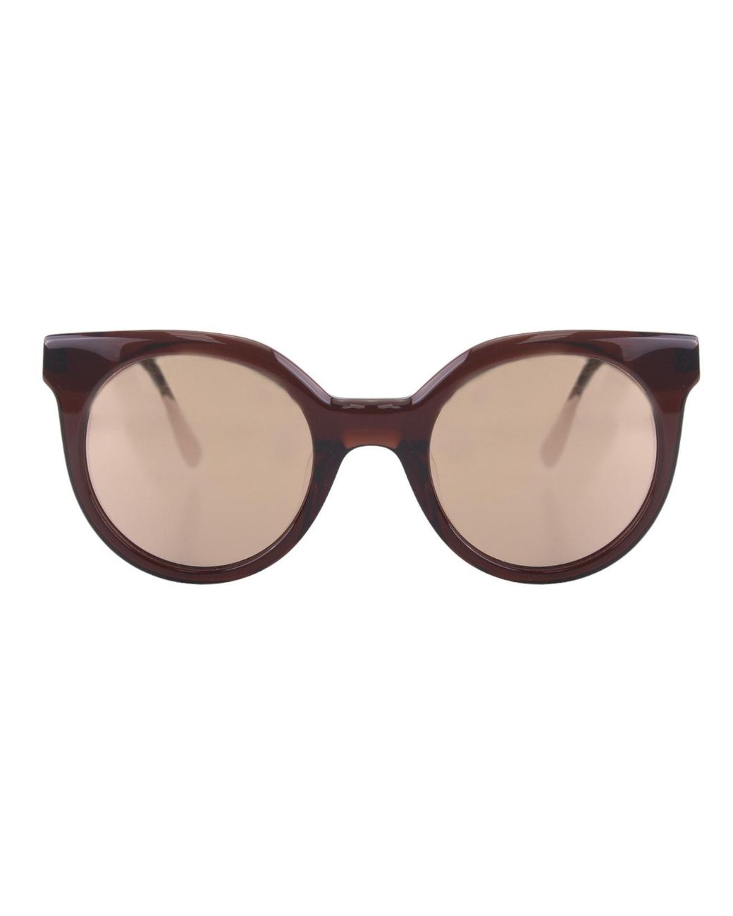 Italia Independent Brown I-Light Metal 0801 044.Ace Outlet Sunglasses Acetate Round