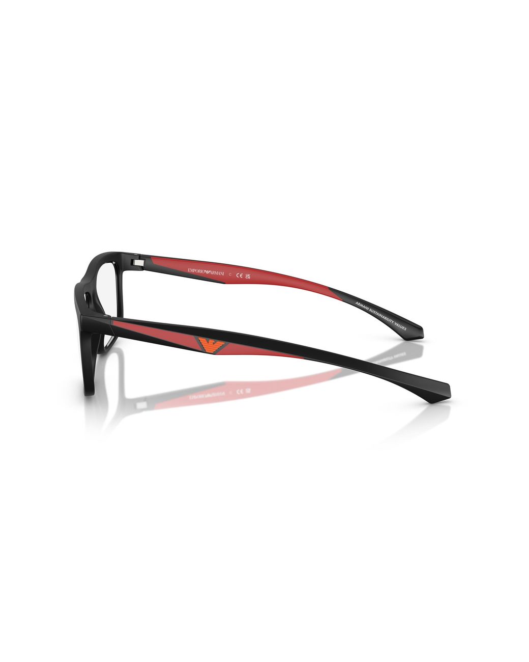 Emporio Armani Black Ea3246 5009 Optical Frames Injected Squared Normal for men