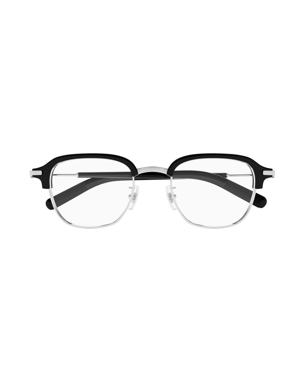 Montblanc Black Mb0390O 001 Optical Frames Metal Transparent Squared for men