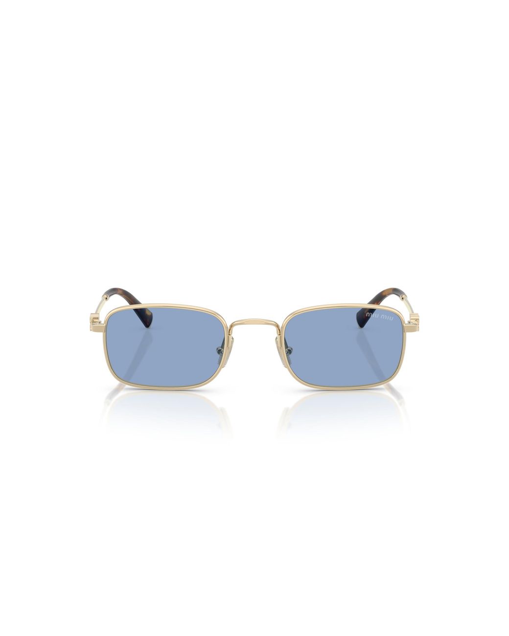 Miu Miu Black Mu A53S Zvn60O Sunglasses Metal Squared Normal