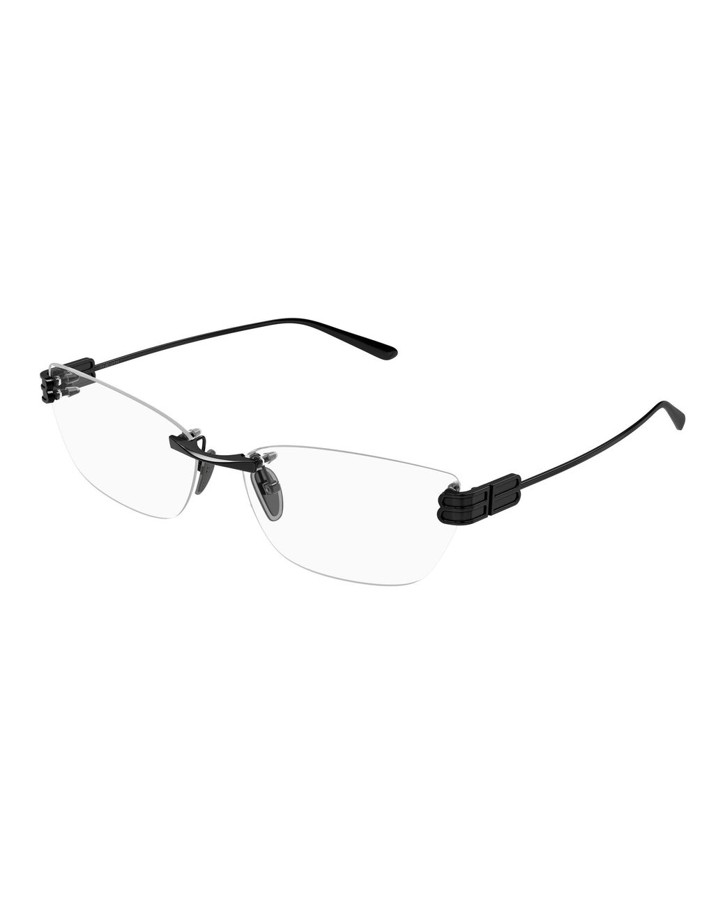 Balenciaga Black Bb0490O 002 Optical Frames Metal Transparent Squared