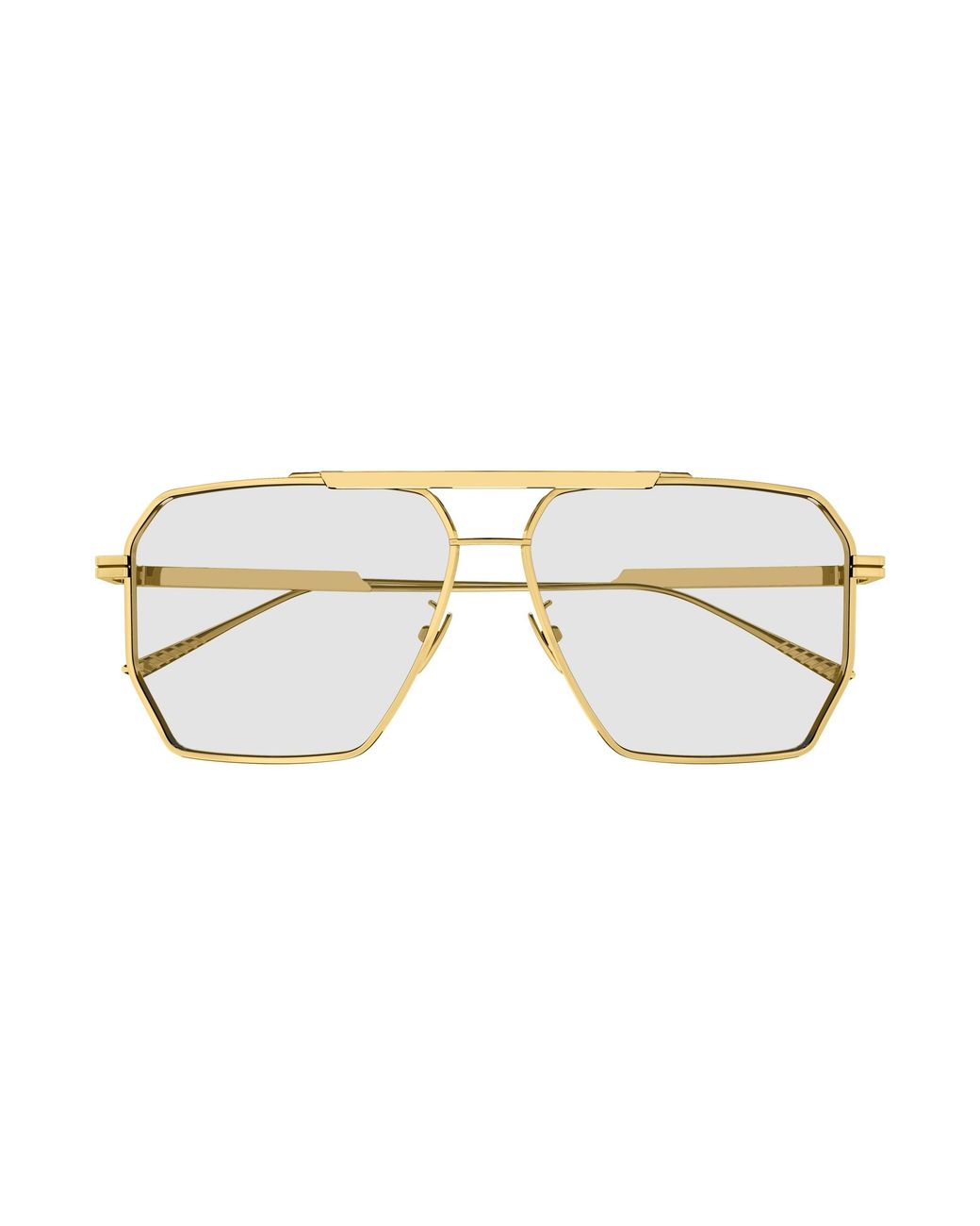 Bottega Veneta Black Bv1012S 009 Sunglasses Metal Transparent Geometric for men