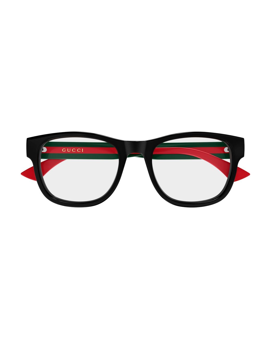 Gucci Black Gg0004Onn 001 Optical Frames Acetate Transparent Squared for men