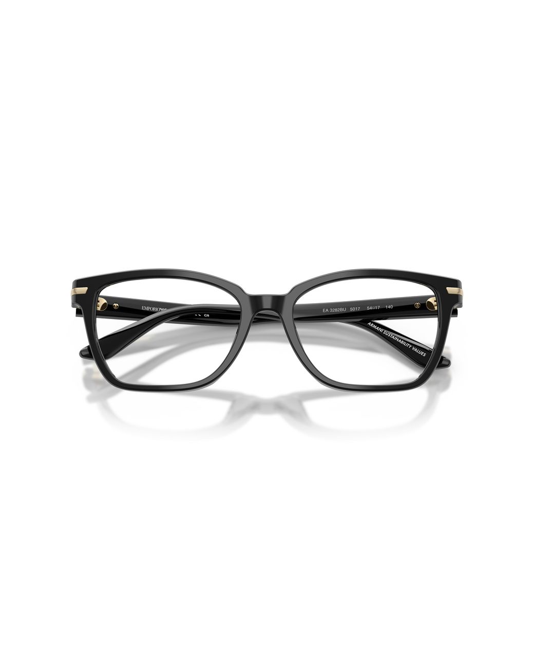Emporio Armani Black Ea3282Bu 5017 Optical Frames Acetate Transparent Cat Eye Normal
