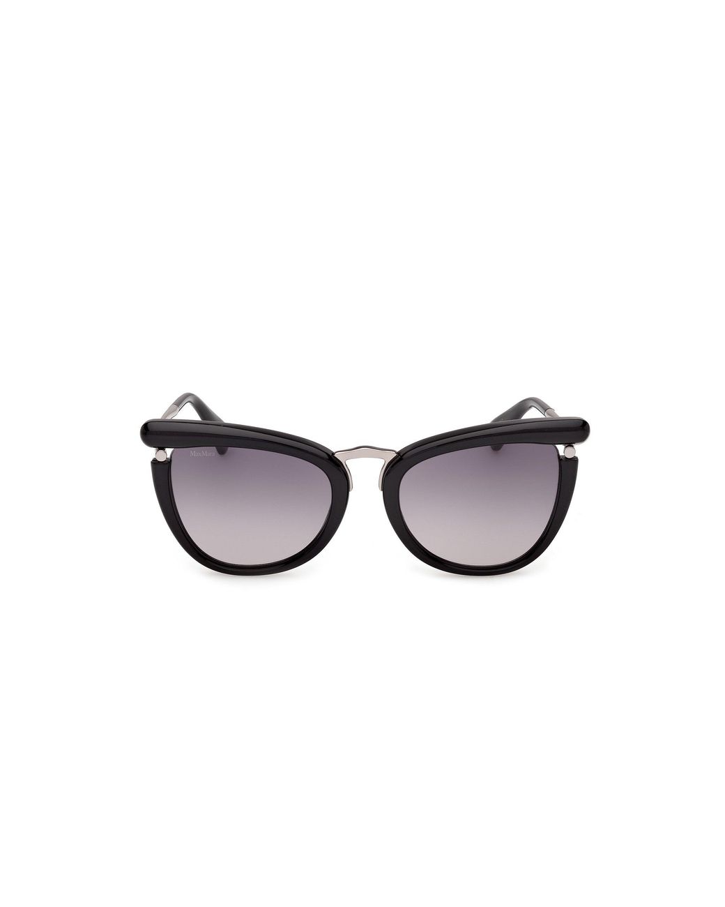 Max Mara Black Mm0186 01B Sunglasses Acetate Smoke Round Normal