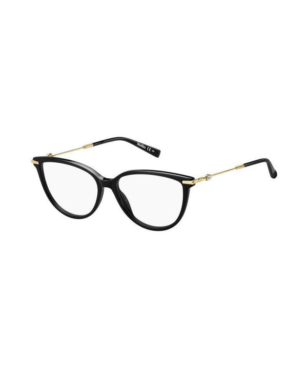Max Mara Black Mm 1413 807 Optical Frames Outlet Acetate Cat Eye