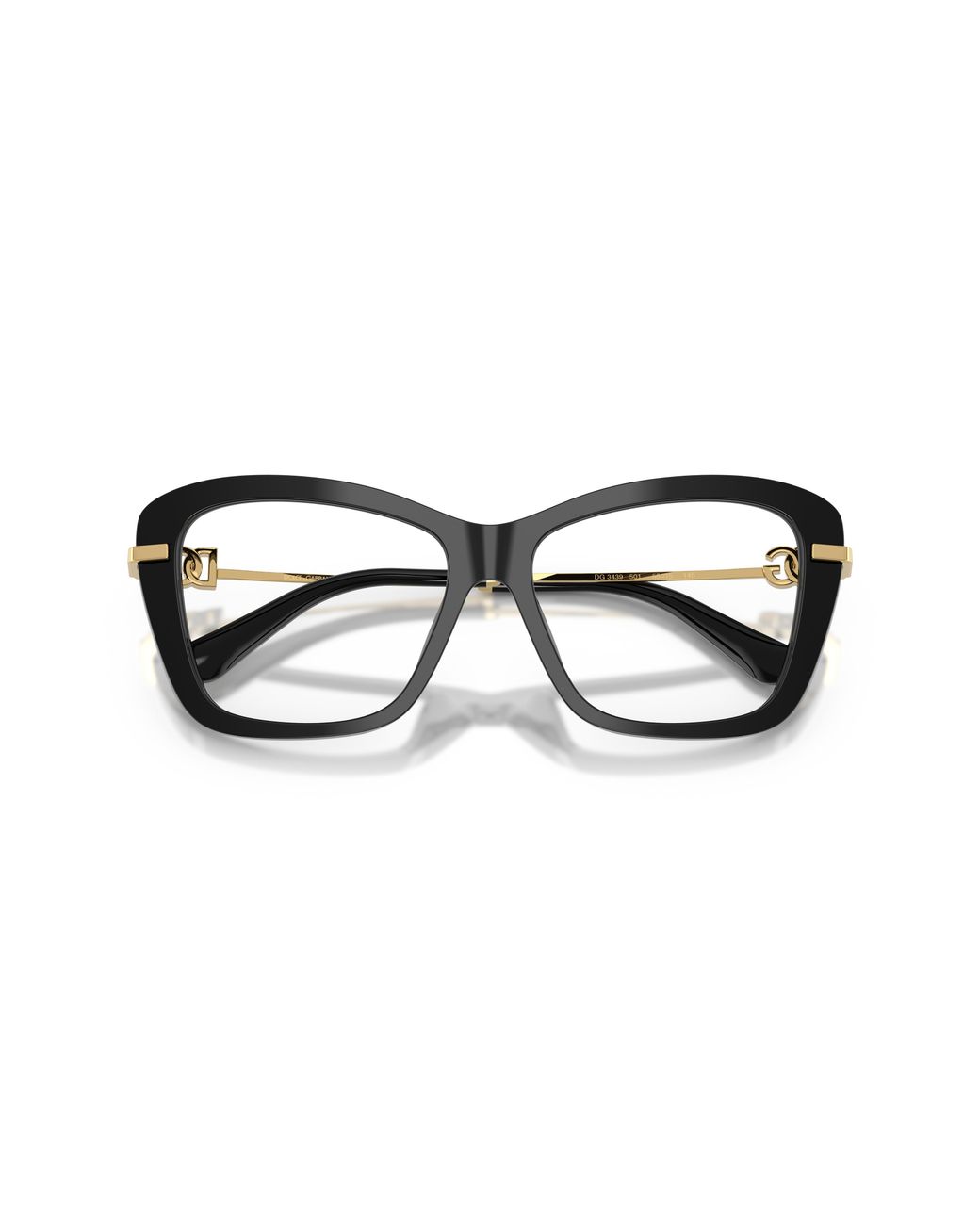 Dolce & Gabbana Black Dg3439 501 Optical Frames Acetate Transparent Squared Normal